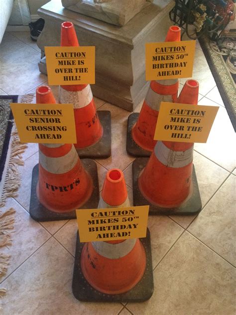 Touch device users, explore by touch or with swipe gestures. I was able to borrow these construction cones from my dad ...