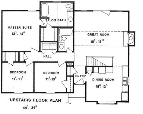House Plan 58470 With 1300 Sq Ft 3 Bed 2 Bath