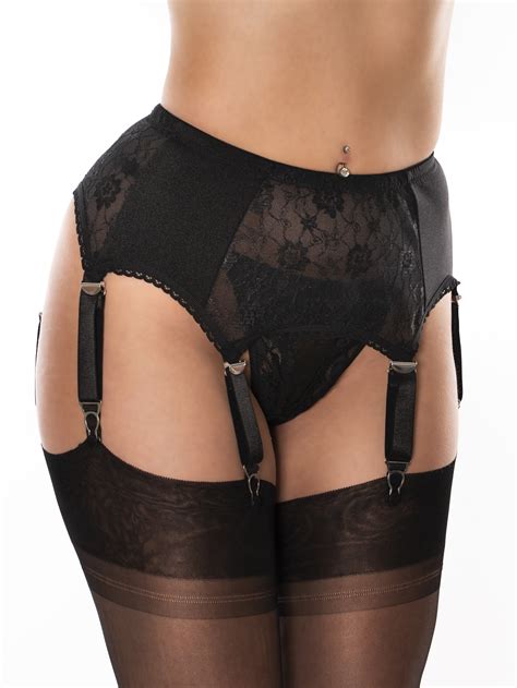 Strap Suspender Belt Lace Front And Side Panels Retro Rosie