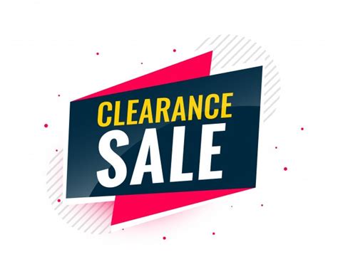 Clearance Sale Banner In Creative Design Vector Free Download