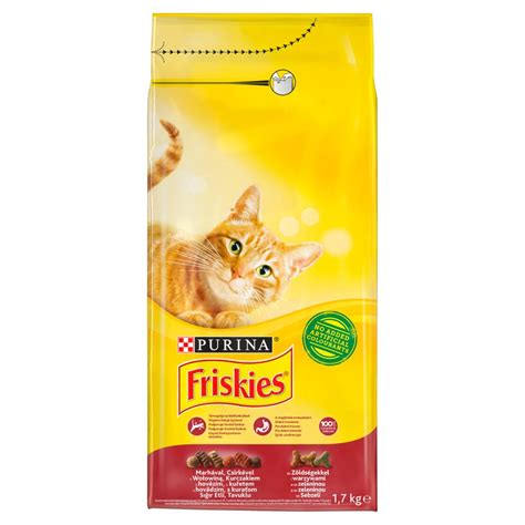 Three different recipes bring the tastes of real beef, chicken or turkey to her dish, giving her more of the tastes she loves. Purina Friskies With Meat & Chicken & Vegetable Cat Dry ...