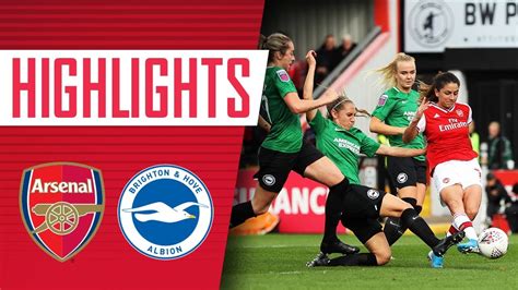 Arsenal Women 4 0 Brighton And Hove Albion Goals And Highlights Youtube