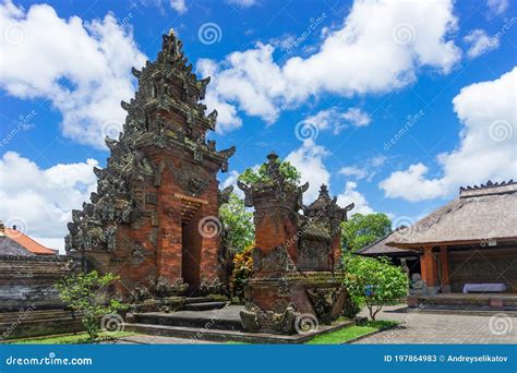 The Hindu Temple Of Pura Puseh Desa Batuan Unique Balinese Style Stock