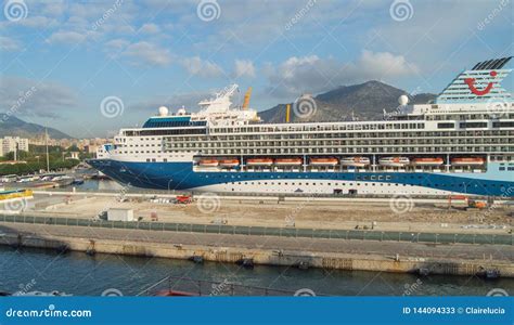 Palermo Sicily Italy October 7 2018 Cruise Ship Docked In The Port