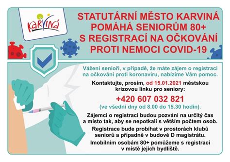 Členové vlády se před časem nechali slyšet, že věková hranice pro registraci k očkování proti koronaviru se bude každý týden snižovat o pět let. Karviná pomůže svým seniorům s registrací na očkování ...