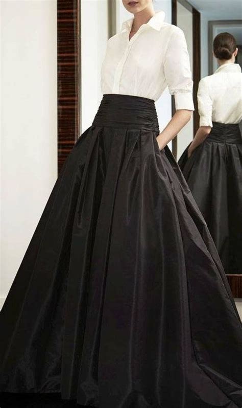 Floor Length Taffeta Skirt