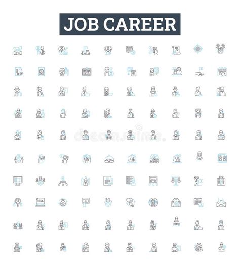 Job Career Vector Line Icons Set Job Career Employment Vocation