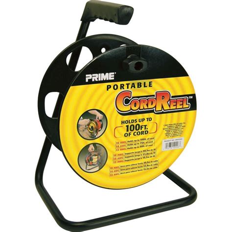 Prime Wire And Cable Portable Extension Cord Storage Reel With Metal