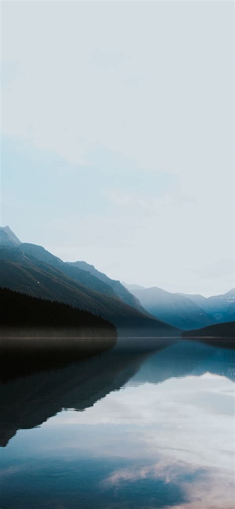 Mountains Surrounded By Body Of Water Iphone 12 Wallpapers Free Download
