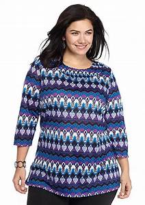  Rogers Plus Size Paisley Pucker Top Belk Com