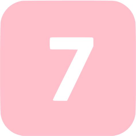 Pink 7 Filled Icon Free Pink Numbers Icons