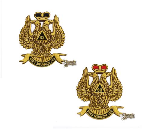 Scottish Rite 33rd Degree Eagle With Crown Wings Up Double Etsy