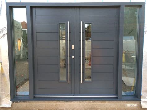 Doors, double doors and largue doors in elevation and plan view. grey entrance door - Google Search | Contemporary front doors