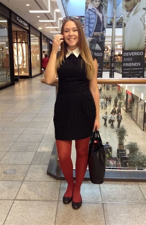 Amateur Pantyhose On Twitter At The Mall In A Minidress And Opaque Pantyhose