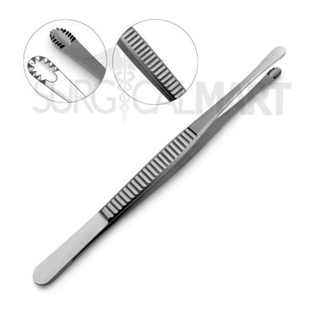 Russian Thumb Forceps 6 Round Serrated Tips Surgical Mart