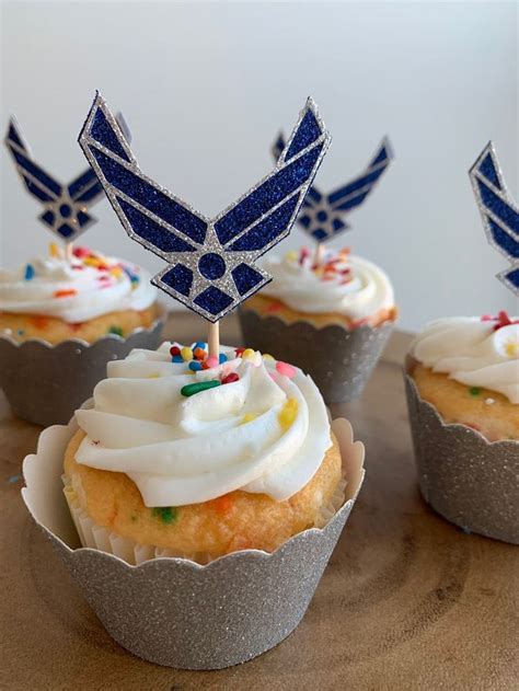 United States Air Force Usaf Wing Cupcake Topper Etsy Air Force