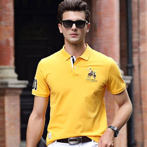 Mens Polo Shirt Business 3d Embroidery Turn Down Collar Mens Polo