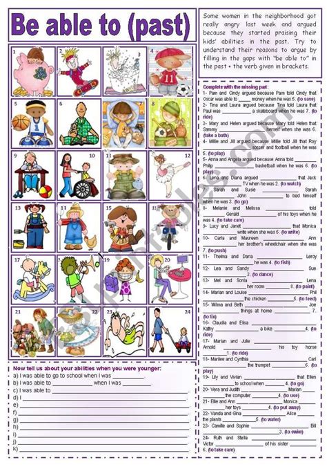 Be Able To Past Fully Editable Esl Worksheet By Zailda