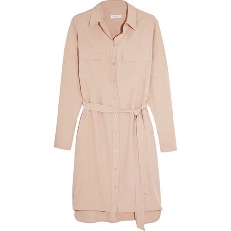 Equipment Delany Washed Silk Shirt Dress 425 Liked On Polyvore