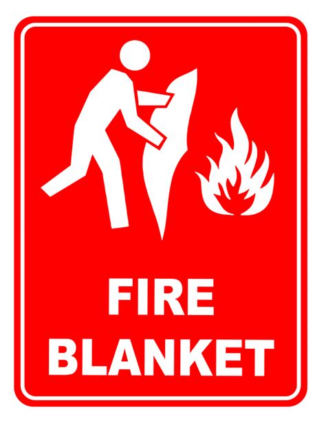 Fire Blanket Graphic Fire Safety Sign Safety Signs Warehouse