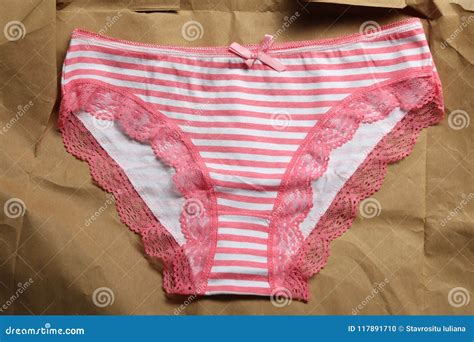 Pink And White Striped Panties Stock Photo Image Of Cotton Thong