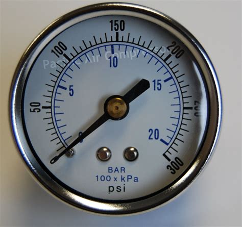 0 300 Psi Dry 14 Npt 2 12 Dial Backmount Pressure Gauge Ebay