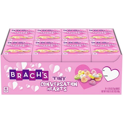 Brachs Tiny Conversation Hearts Boxes Valentines Candy 075 Oz 24