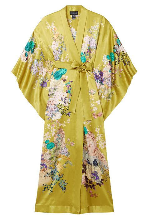 Meng Green Silk Satin Kimono Harvey Nichols