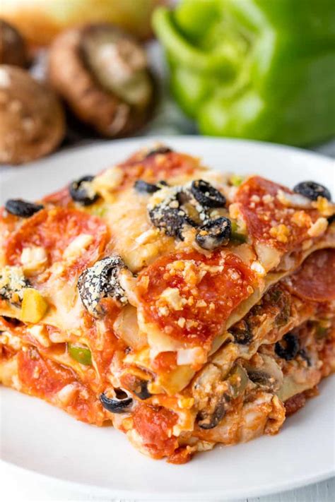 Deep Dish Pizza Lasagna The Stay At Home Chef