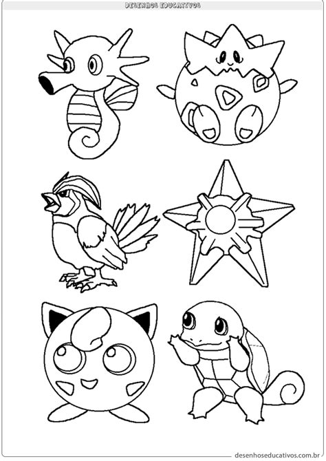 Desenhos Do Pokemon Para Imprimir E Colorir 20 Fichas E Atividades