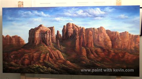 Desert Landscape Acrylic Painting Process Landscape Fabric Drainage 90