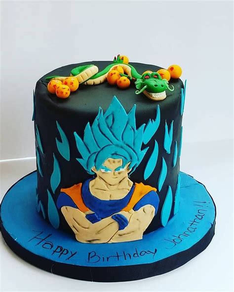 The character and sign are printed on cardstock paper and glued to a lollipop stick. 2D Goku Dragonball Z cake | Dragonball z cake, Cake, Boy ...