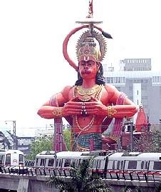 Convert inches to feet 108 inches = 9 feet Automated 108-feet Hanuman Idol in Delhi