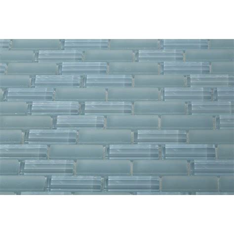Loft Blue Gray 12x2 Brick Pattern Glass Wall Tile Brick Patterns