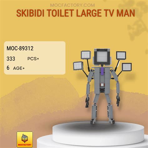 Moc Factory Skibidi Toilet Large Tv Man And Skibidi Toilet Model My
