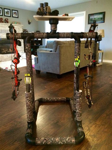 Pvc Bow Rack Camp Duct Tape Finish Bowhunting Archery Hunting