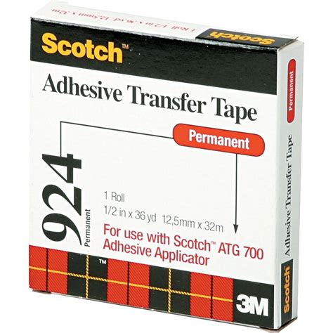 Scotch Adhesive Transfer Tape 12 X 36 Yards Mmm92412