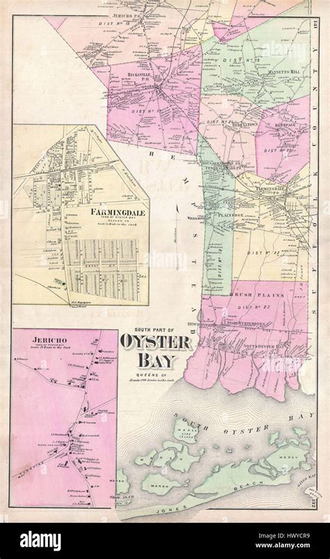 1873 Beers Map Of Oyster Bay Queens New York City Geographicus