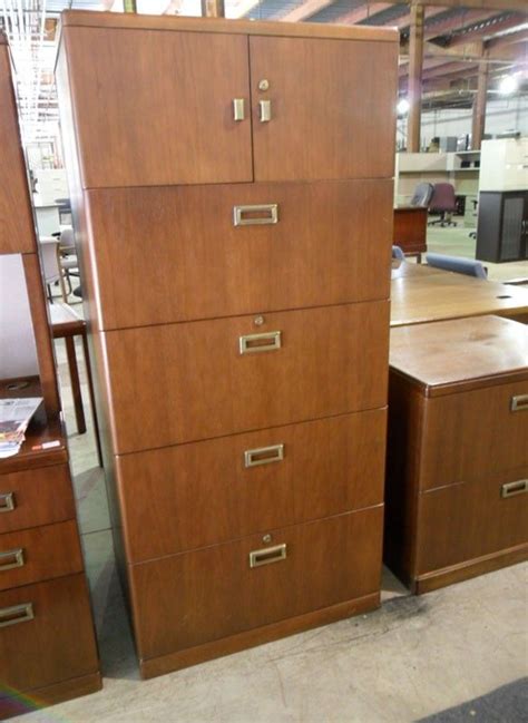 Discount file cabinets save up to 60% on file cabinets everyday! 4 Drawer Lateral File Cabinet with Upper Storage Cabinet ...