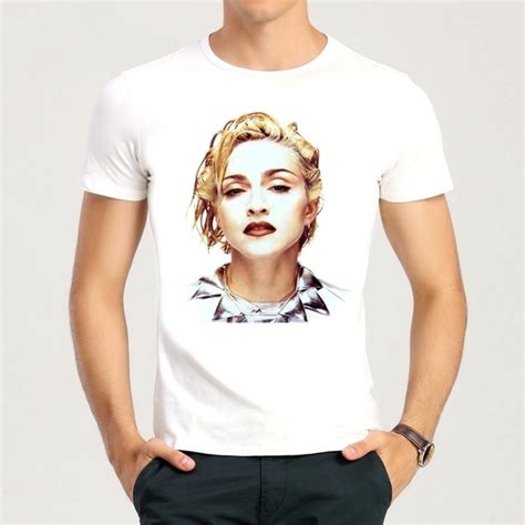 Madonna T Shirt Fashion Short Sleeve Lovely White Madonna T Shirt Tee