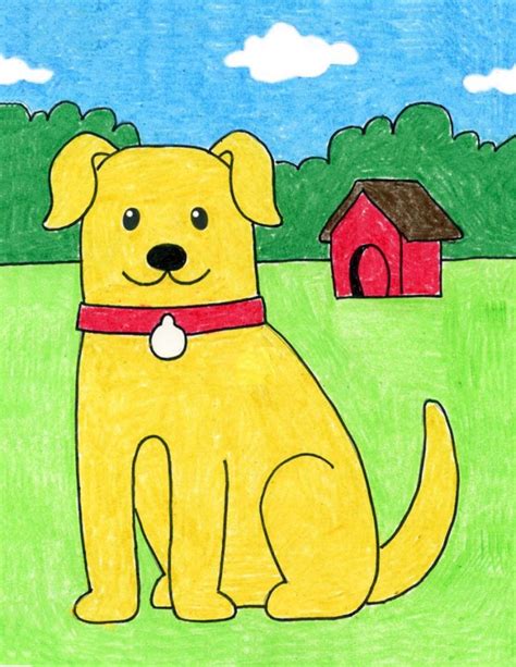 Way to draw simple dog paw. How to Draw a Dog · Art Projects for Kids