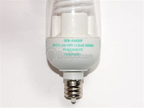 Litetronics 5w Clear C11 Dimmable Cold Cathode Bulb E12 Base 5wc11