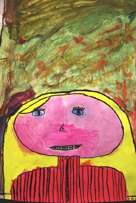 Self Portrait By 9 Year Old Child Art Class With Anne Lund Sørensen