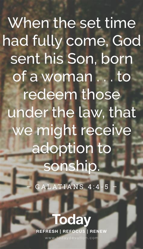 Adoption To Sonship Daily Devotional Scripture Quotes Salvation