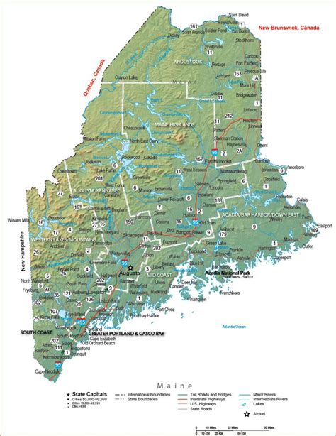 Maine State Map Color 2018