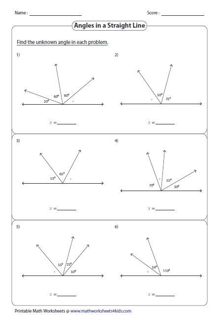 Geometry Angle Pairs Worksheet