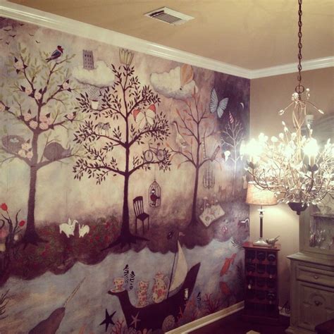 Anthro Enchanted Forest Mural By Rebecca Rebouche Already Hanging On