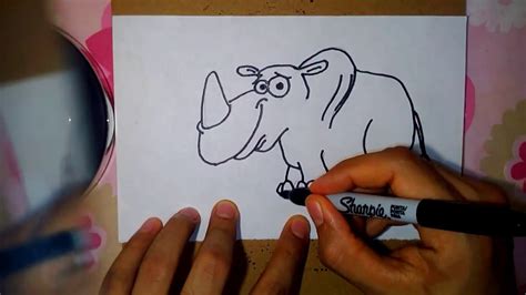 Como Dibujar Un Rinoceronte How To Draw A Rhinoceros Youtube