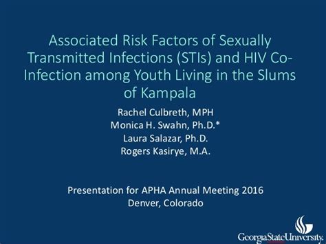 Associated Risk Factors Of Sexually Transmitted Infections Stis And