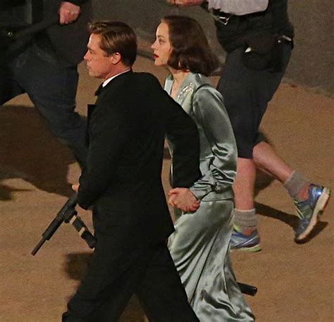 Brad Pitt And Marion Cotillard Hold Hands For A Scene On Set Of Allied Lainey Gossip